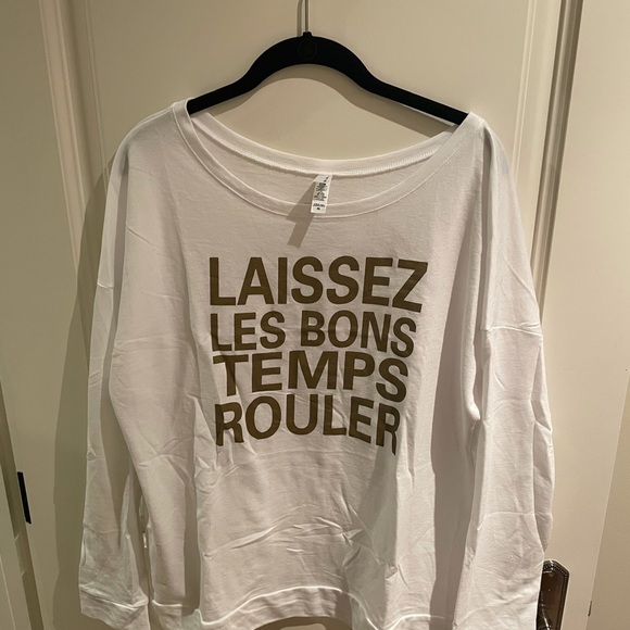 Next Level Apparel Gold & White Mardi Gras Lightweight Sweatshirt - Picture 3 of 4